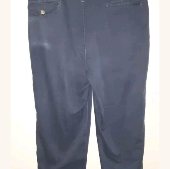 LOAFERS MENS PLEATED PANTS 36x32 Navy work pants - Picture 3 of 6